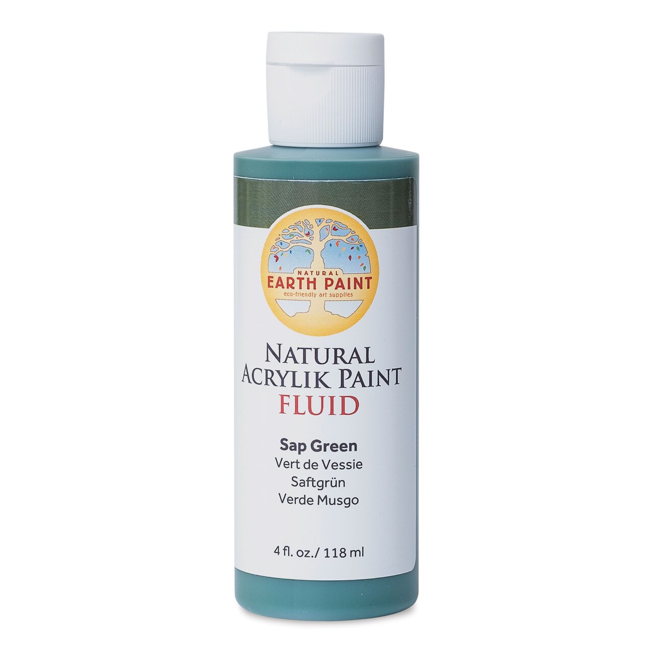 Natural Earth Paint Natural Fluid Acrylik Paint - Sap Green, 118 ml